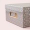 DCWV Gray Geo Photo Storage Box with Rose Gold Foil and Bookplate